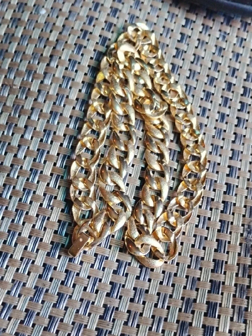 Gold Tone Chain Necklace with The Magician Pendant - Gold